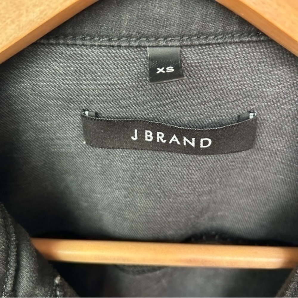 💋J Brand black charcoal denim jean jacket 🧥 XS worn 2x - Picture 4 of 9